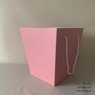 Переноска для цветов розовая